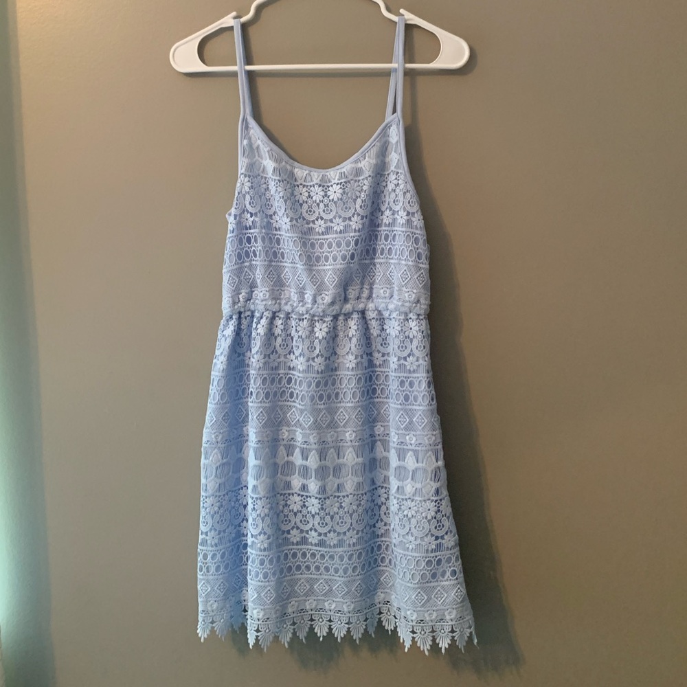 H&M blue lace dress